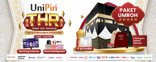 THR UniPin - Top up Game Favoritmu di UniPin dan dapatkan Paket Umroh Bintang 5!